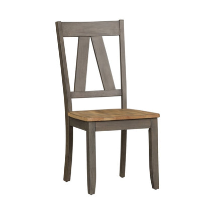Lindsey Farm 7 Piece Trestle Table Set in Rubberwood Solids & Veneers w/ MDF