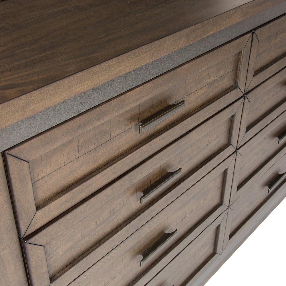 Thornwood Hills King Two Sided Storage Bed, Dresser & Mirror, Chest