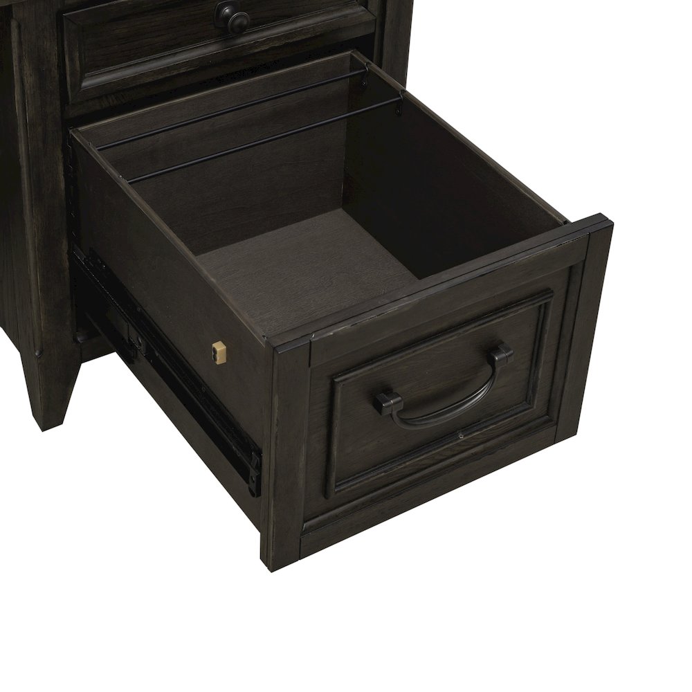 Executive Desk in Rubberwood Solids w/ Split Heart White Oak Veneers