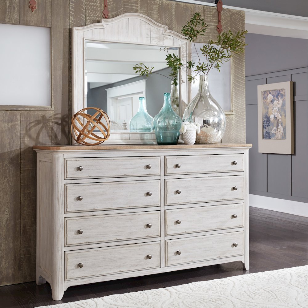 Farmhouse Reimagined King Poster Bed, Dresser & Mirror, Chest, Night Stand