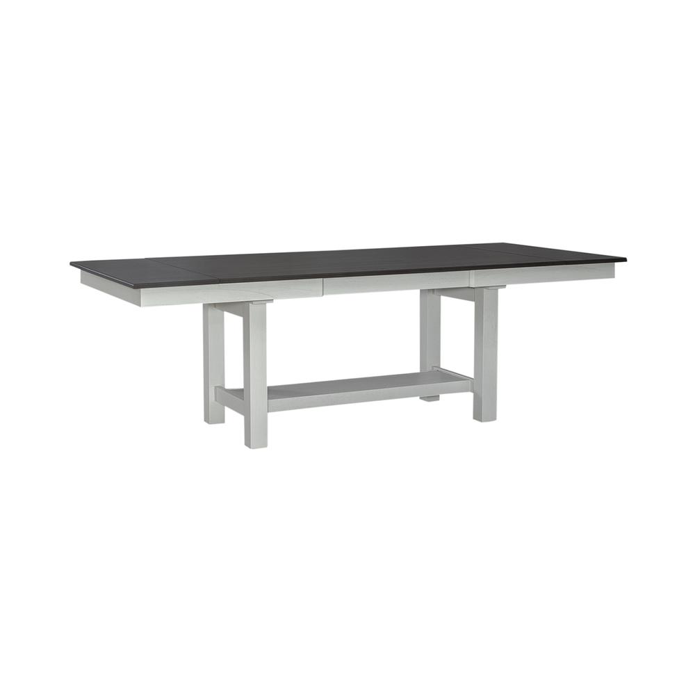 Brook Bay 7 Piece Trestle Table Set - Textured White Finish in White