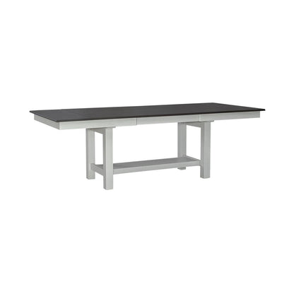 Brook Bay 7 Piece Trestle Table Set - Textured White Finish in White