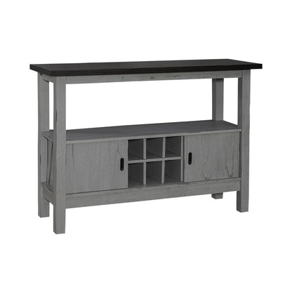 Server Transitional Grey in Smokey Grey Finish w/ Carbon Grey Tops