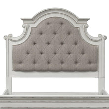 Magnolia Manor King Upholstered Panel Headboard in Antique White