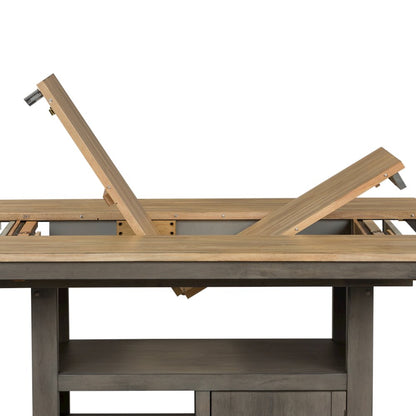 Lindsey Farm Kitchen Island in Rubberwood Solids & Veneers w/ MDF
