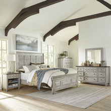 Heartland Queen Panel Bed, Dresser & Mirror, Chest, Night Stand - Antique White