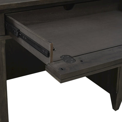 Executive Credenza in Rubberwood Solids w/ Split Heart White Oak Veneers