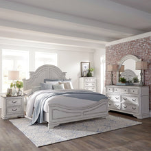 Queen Panel Bed, Dresser & Mirror, Chest, Night Stand - Antique White