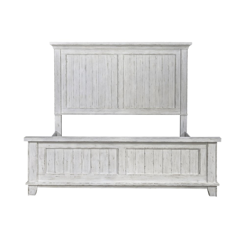 King Panel Bed in Pine Solids & Veneers