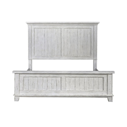 King Panel Bed in Pine Solids & Veneers