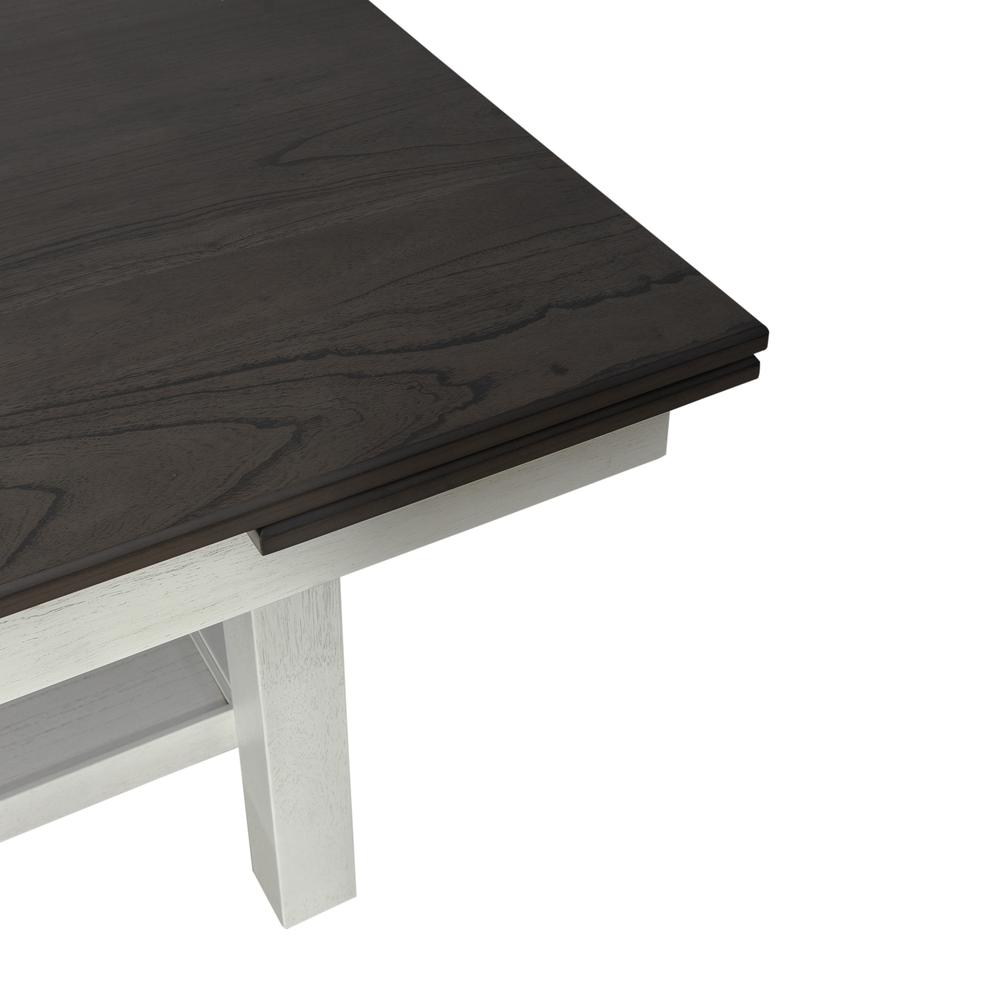 Brook Bay 7 Piece Trestle Table Set - Textured White Finish in White