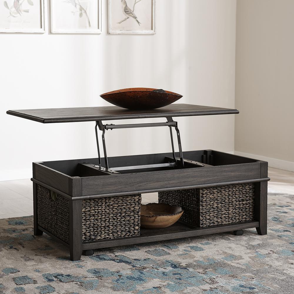 Mill Creek Lift Top Cocktail Table in Peppercorn