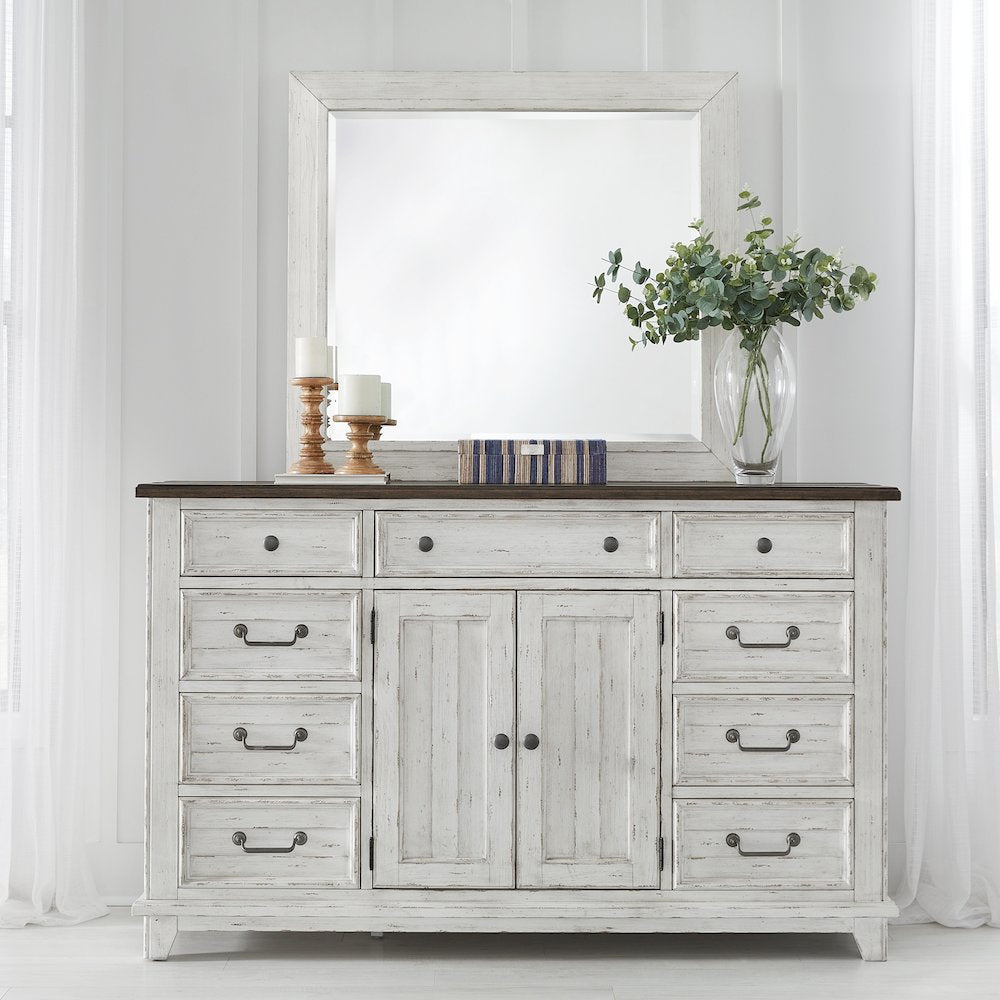 Dresser & Mirror in Pine Solids & Veneers