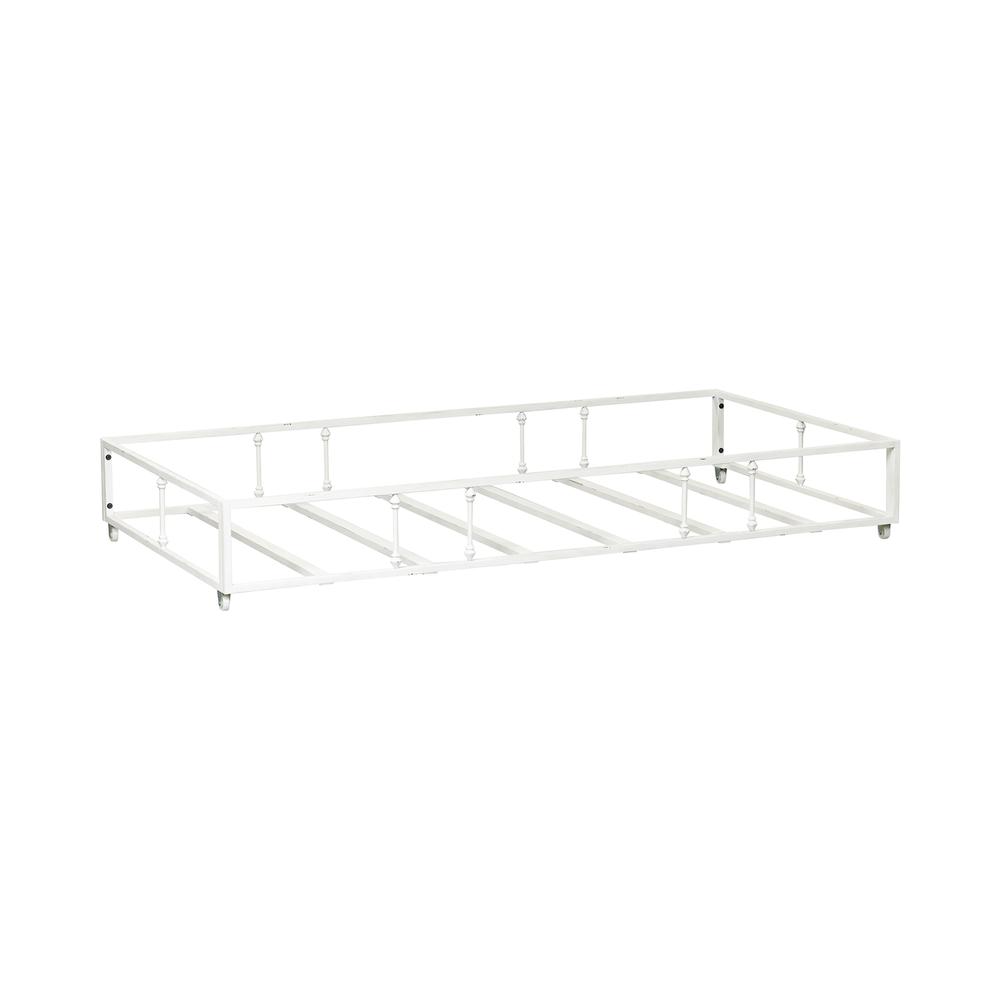 Vintage Series Twin Metal Trundle - Antique White in Distressed Metal