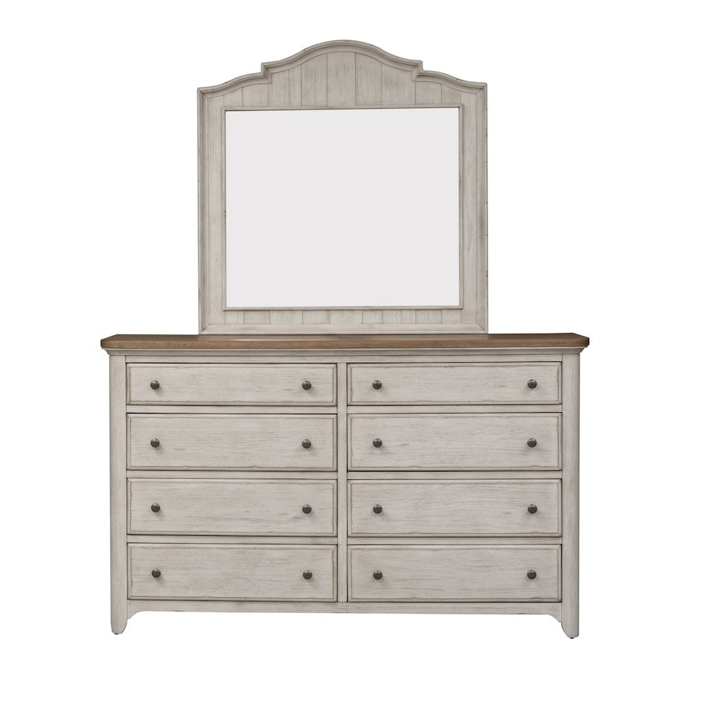 Farmhouse Reimagined King Poster Bed, Dresser & Mirror, Night Stand