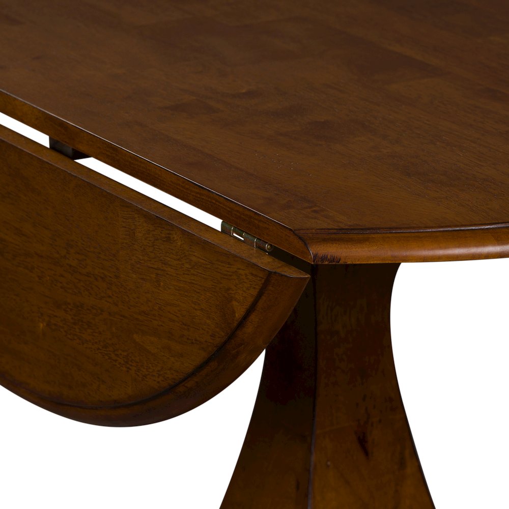 Creations Round Drop Leaf Table in Rubberwood Solids