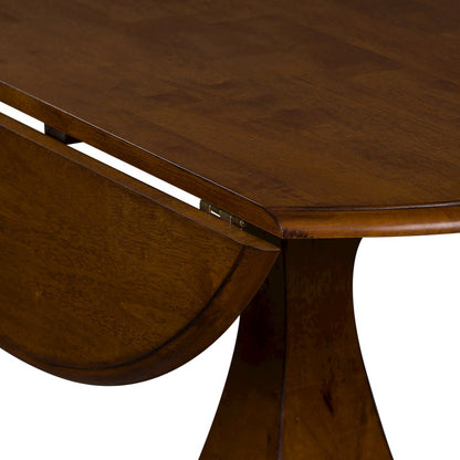 Creations Round Drop Leaf Table in Rubberwood Solids