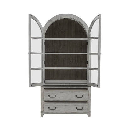 River Place Curio Cabinet in Pine Solids & Veneers