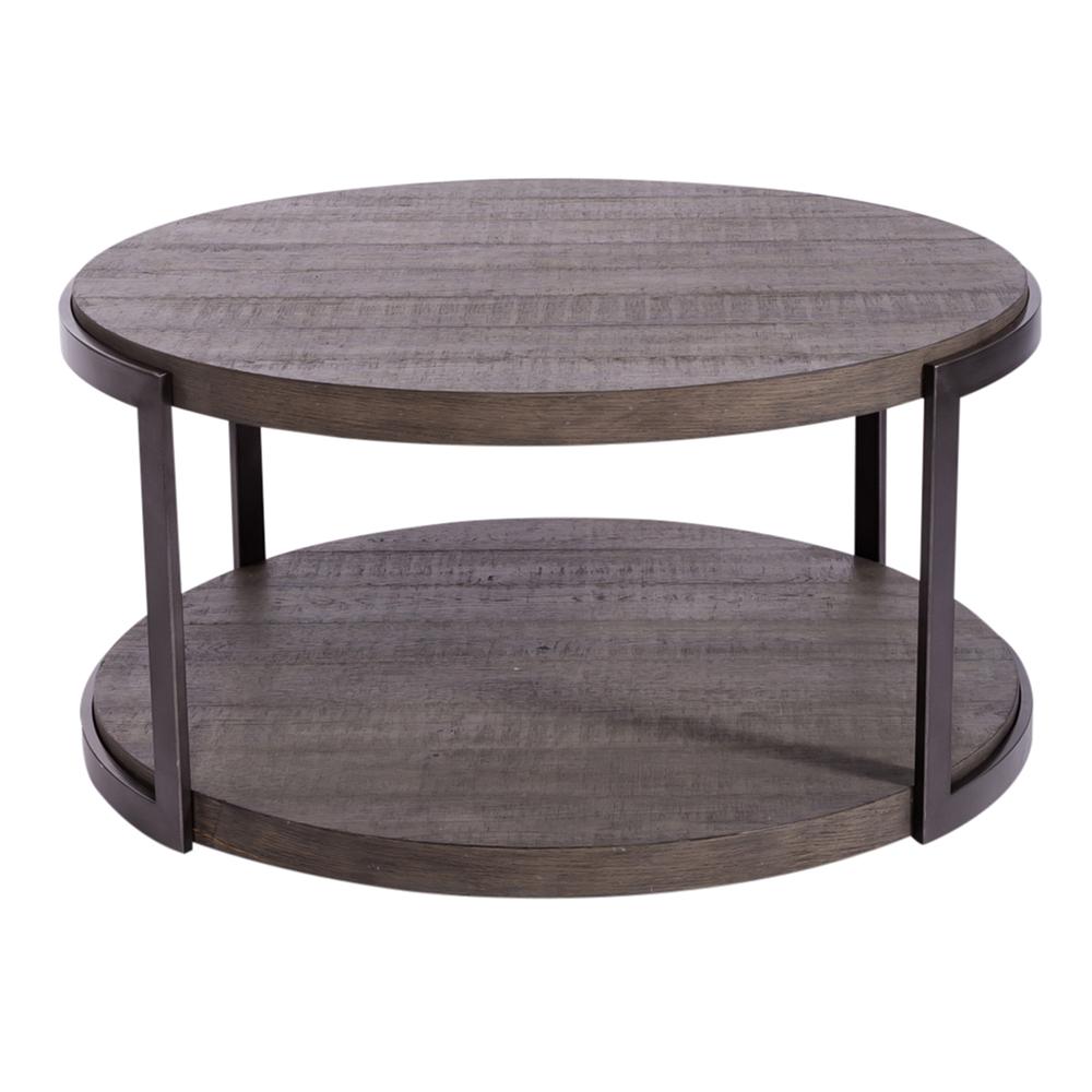 Modern View Round Cocktail Table in Gauntlet Gray