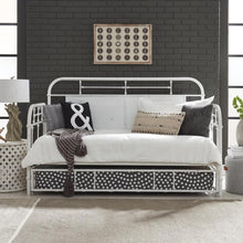 Vintage Series Twin Metal Trundle - Antique White in Distressed Metal