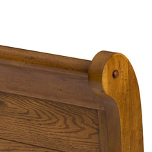 Grandpas Cabin King California Sleigh Bed in Rubberwood Solids & Oak Veneers