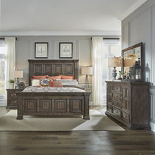 King California Panel Bed, Dresser & Mirror, Night Stand