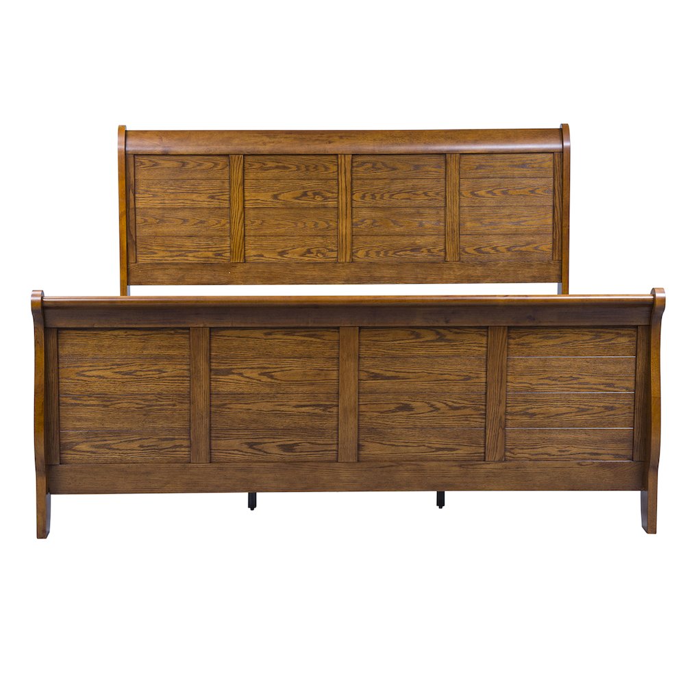 Grandpas Cabin King Sleigh Bed, Dresser & Mirror, Chest, Night Stand