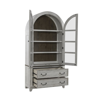 River Place Curio Cabinet in Pine Solids & Veneers