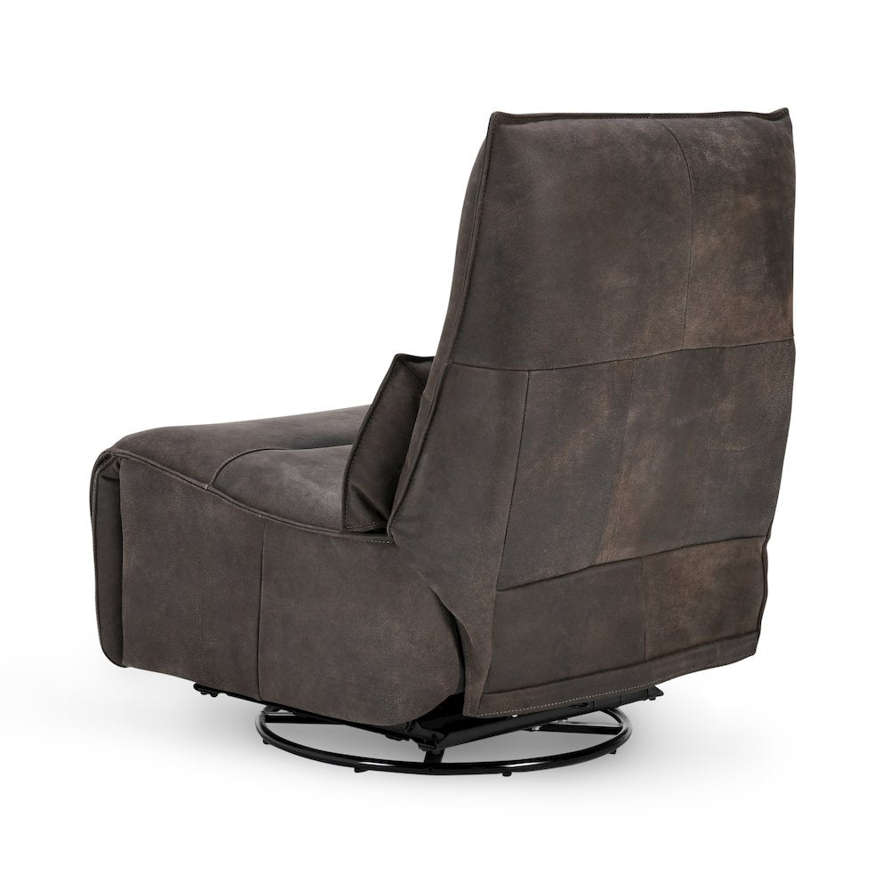 Paige Swivel Power Recliner Rustic Brown