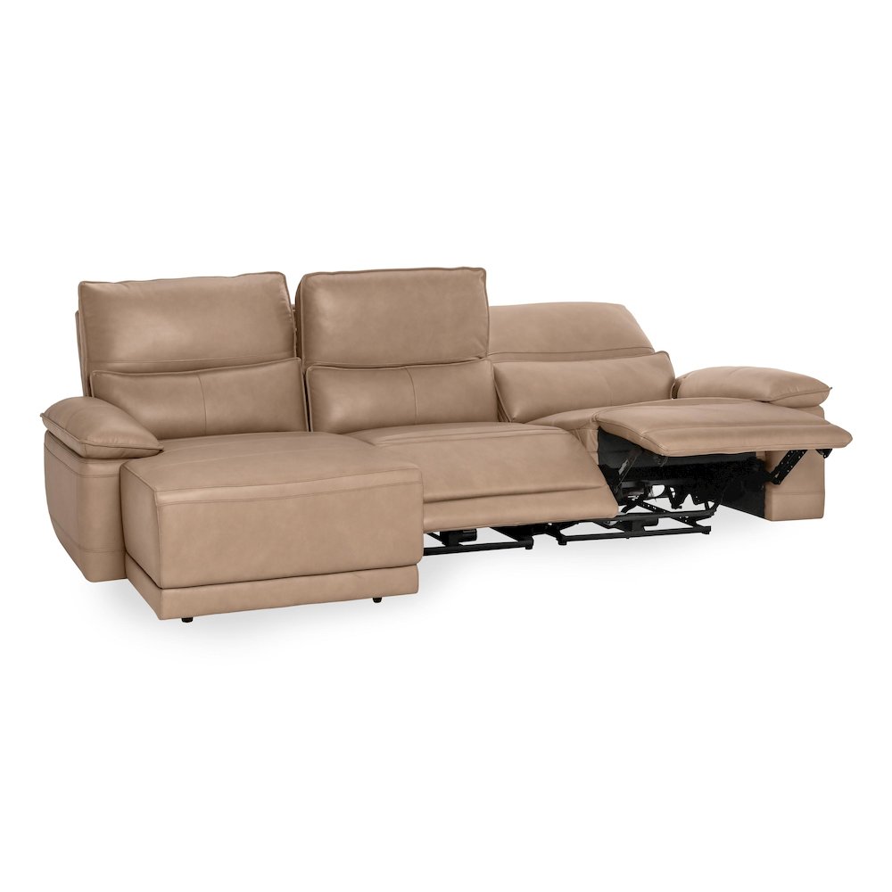 Branford Leather Power Recliner Sectional Sofa