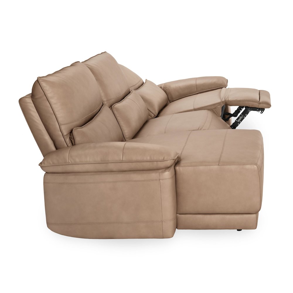 Branford Leather Power Recliner Sectional Sofa