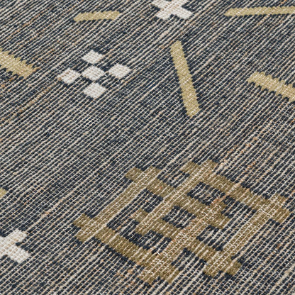 Belfast 2.6'x8' Wool Blend Handwoven Caviar Black Area Rug Runner