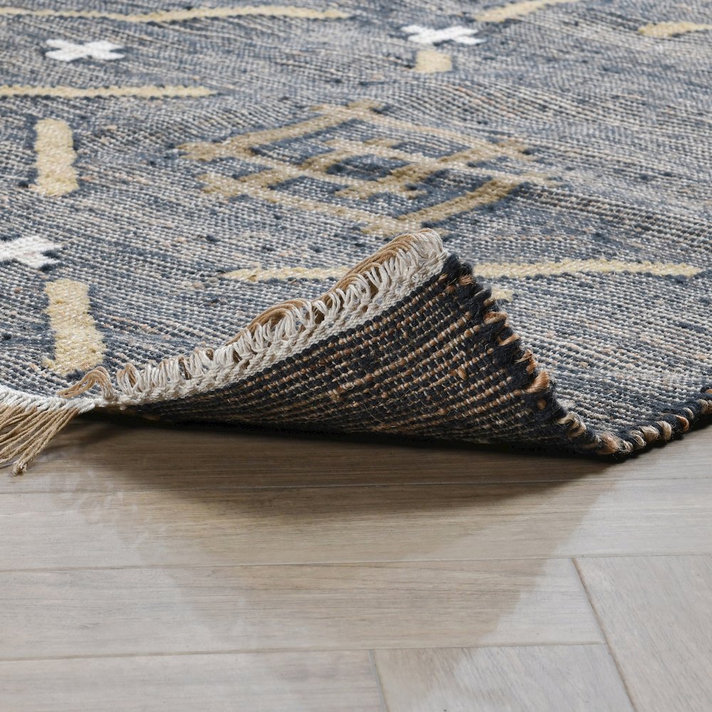 Belfast 2.6'x8' Wool Blend Handwoven Caviar Black Area Rug Runner