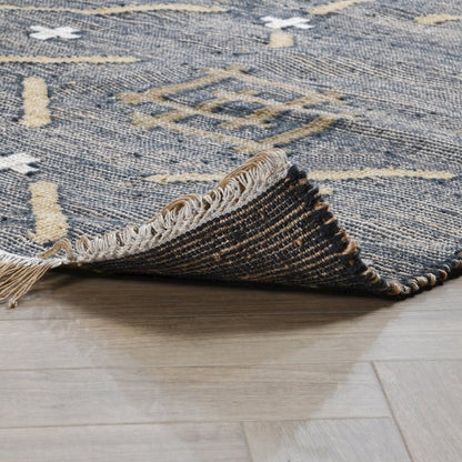 Belfast 2.6'x8' Wool Blend Handwoven Caviar Black Area Rug Runner