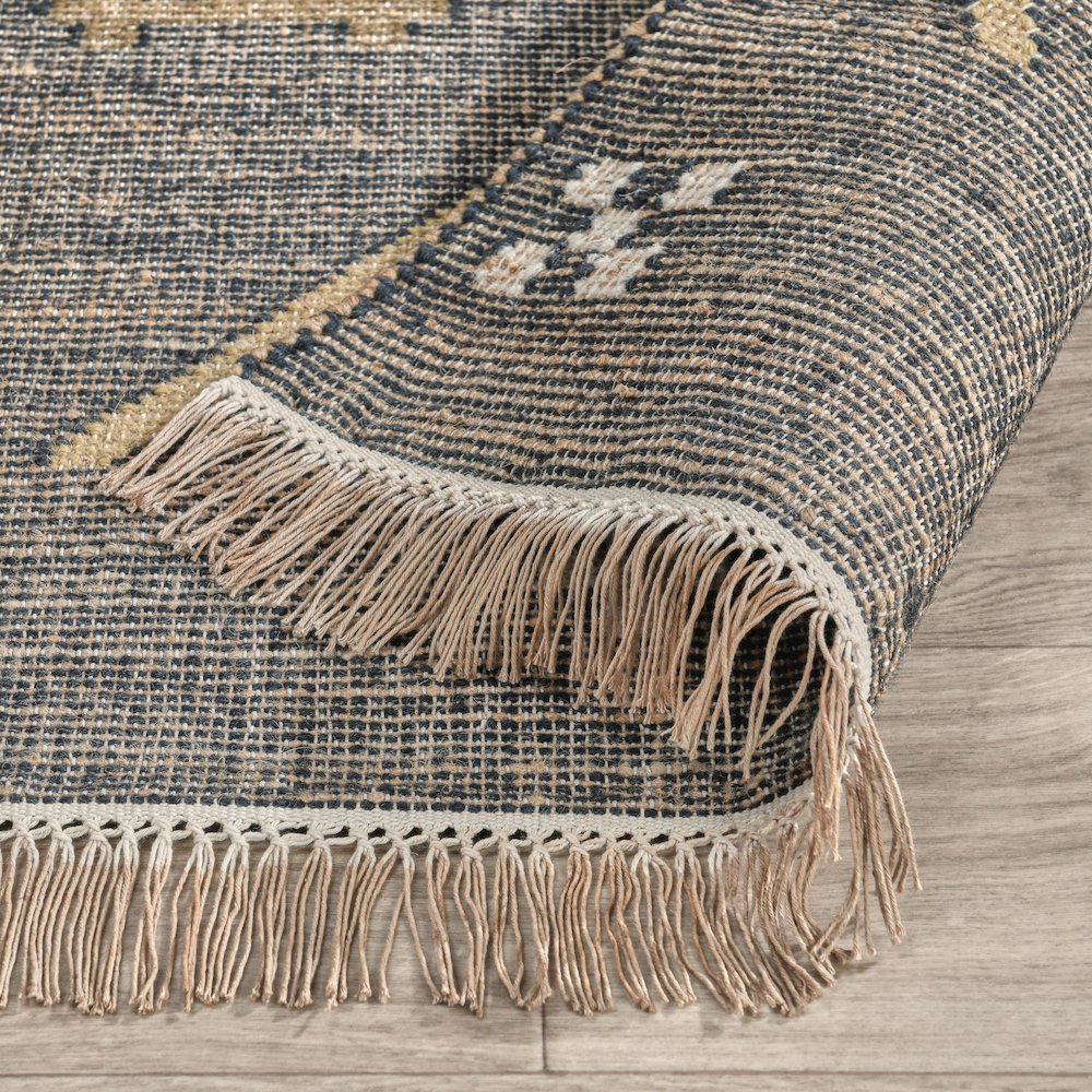 Belfast 2.6'x8' Wool Blend Handwoven Caviar Black Area Rug Runner