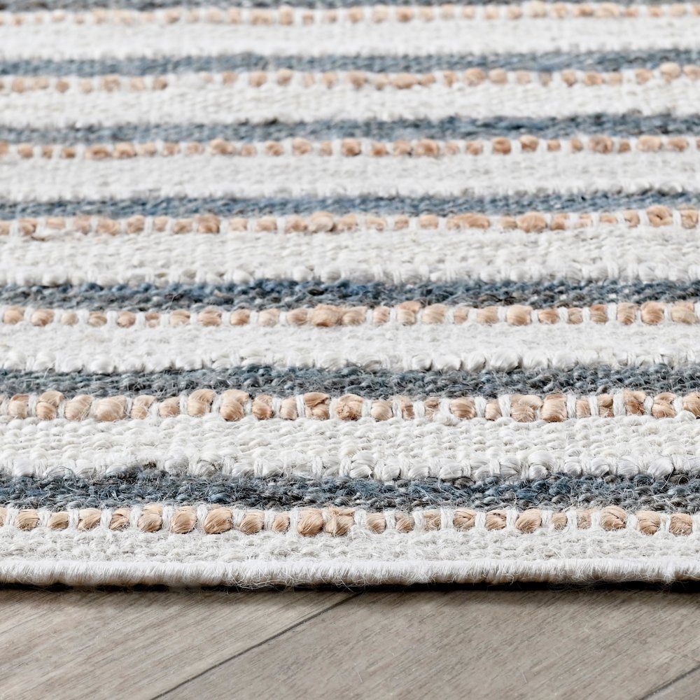 Del Mar 2.6'x8' Jute Blend Fabric Handwoven Sustainable Ivory Accent Rug Runner