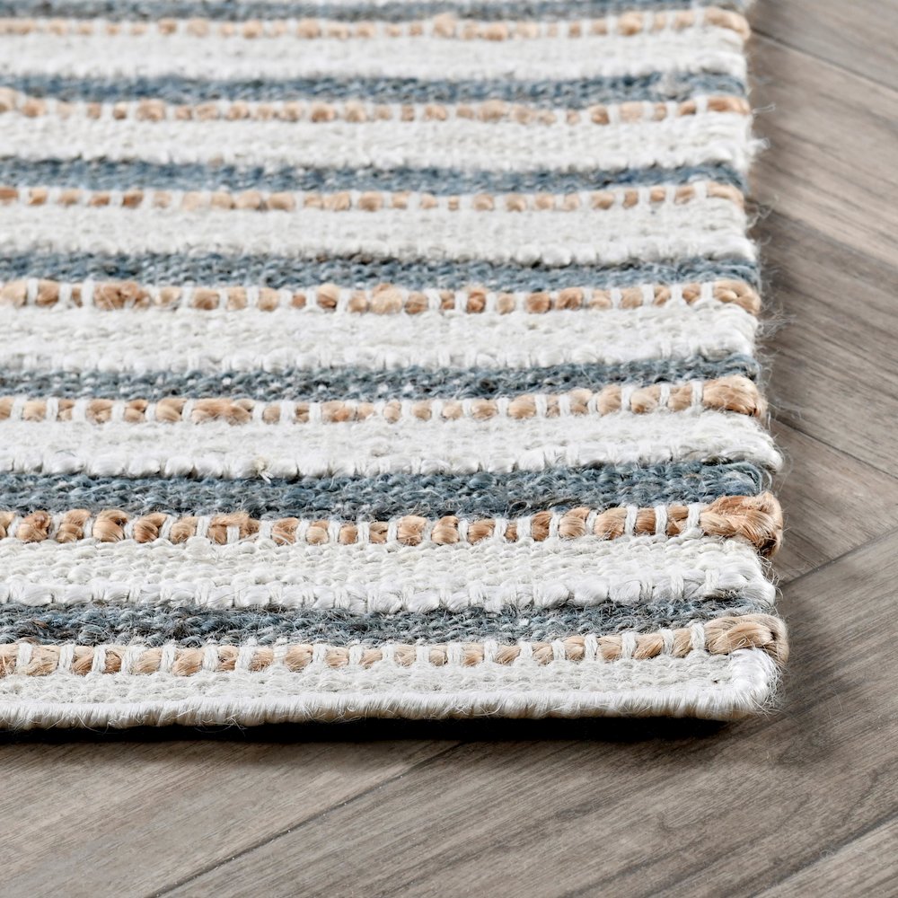 Del Mar 2.6'x8' Jute Blend Fabric Handwoven Sustainable Ivory Accent Rug Runner