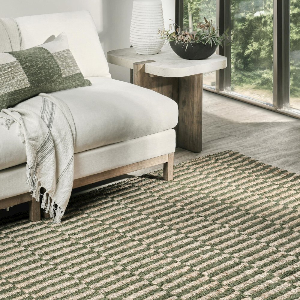 Monterey 8'x10' Jute Handwoven Sustainable Green Accent Area Rug