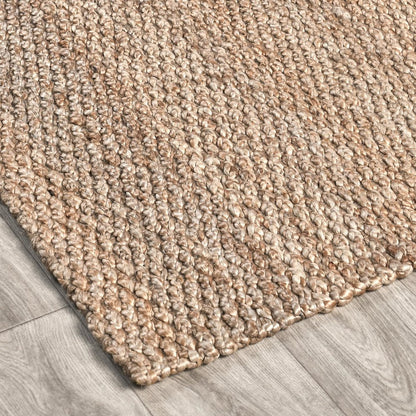 Santa Cruz 5'x8' Jute Handwoven Sustainable Beige Accent Area Rug