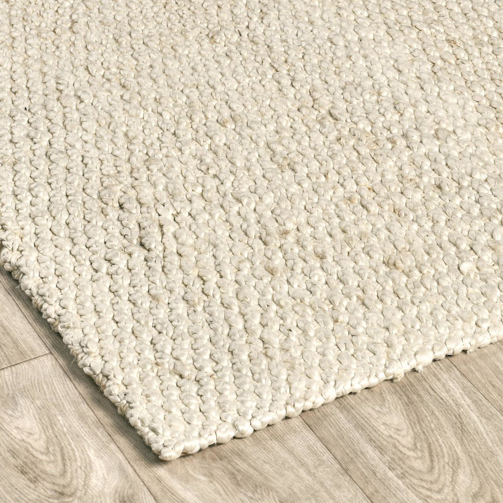 Santa Cruz 5'x8' Jute Handwoven Sustainable Ivory Accent Area Rug