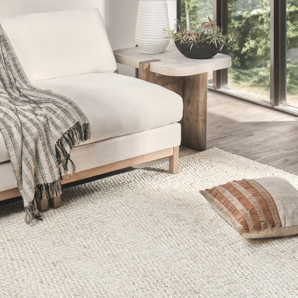 Santa Cruz 5'x8' Jute Handwoven Sustainable Ivory Accent Area Rug