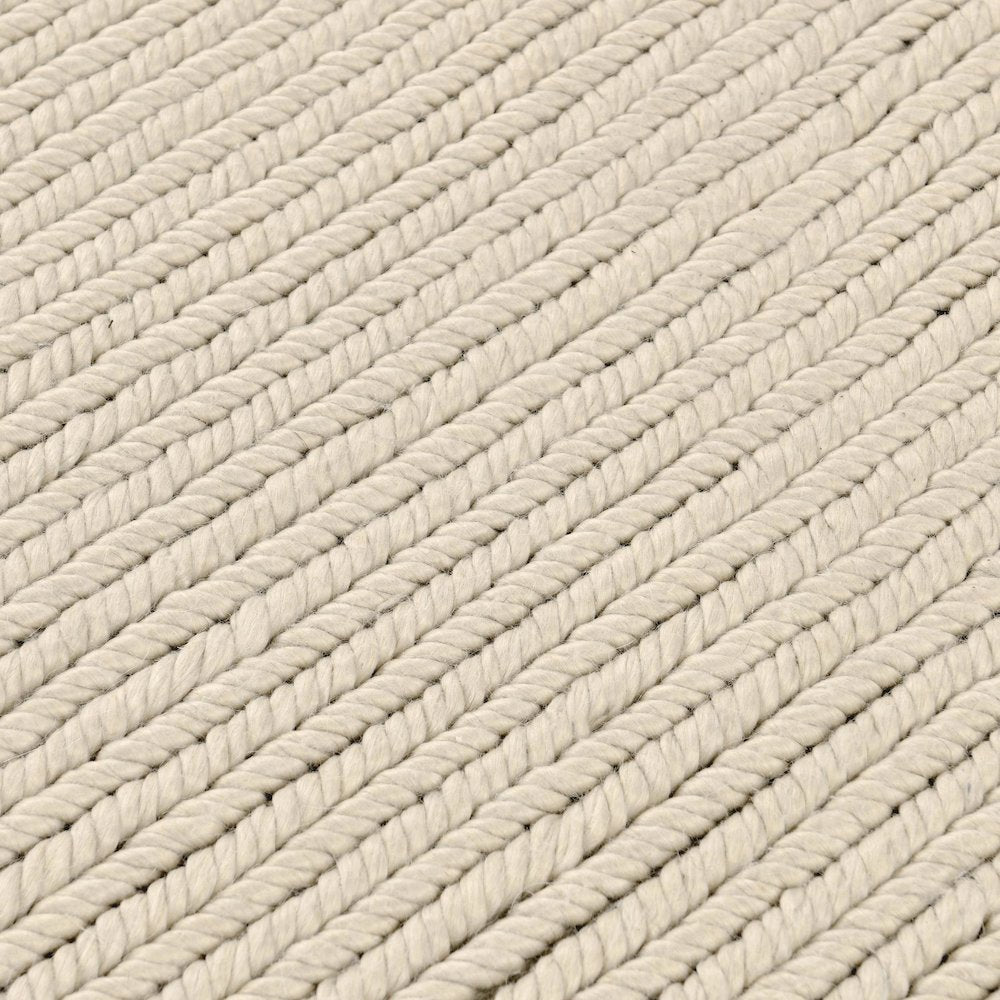 Dawson 8'x10' Wool Blend Fabric Handwoven  Beige Accent Area Rug
