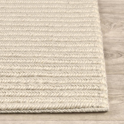 Dawson 8'x10' Wool Blend Fabric Handwoven  Beige Accent Area Rug