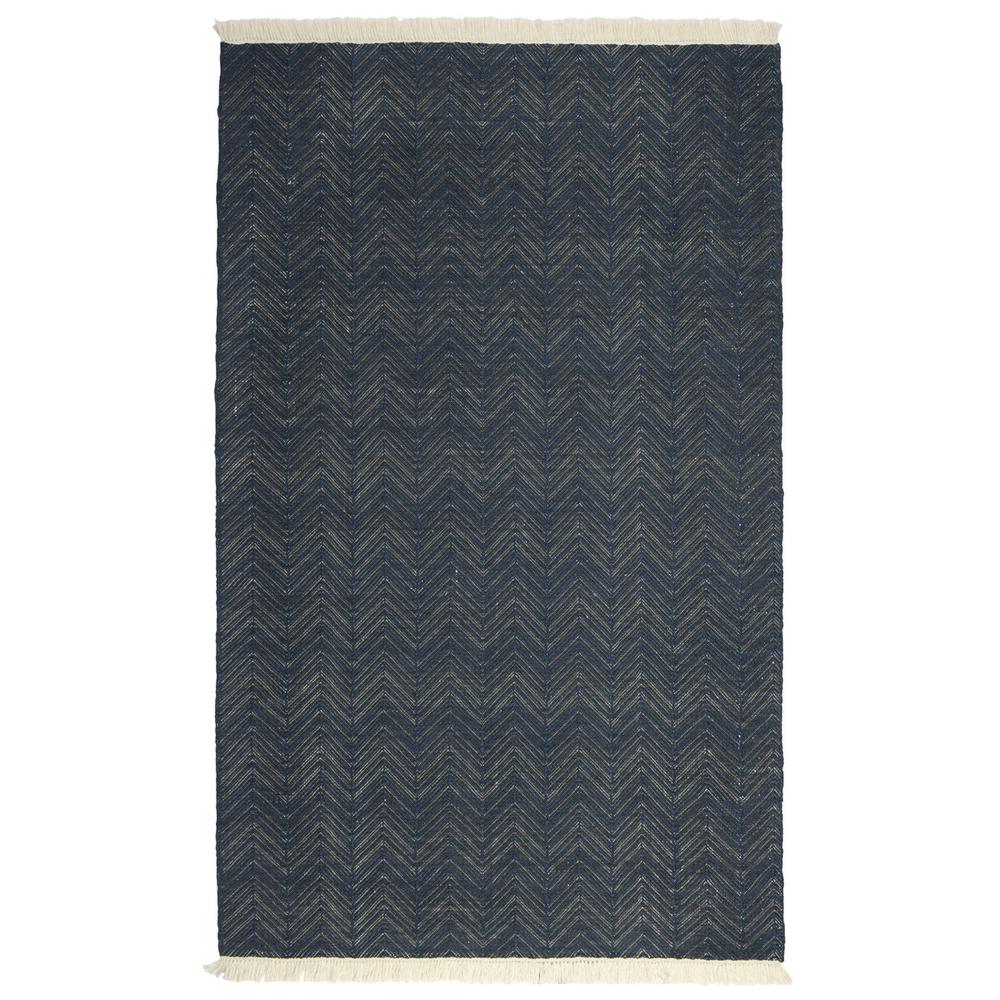 Miller Handwoven Indoor Outdoor Area Rug  Navy 8x10