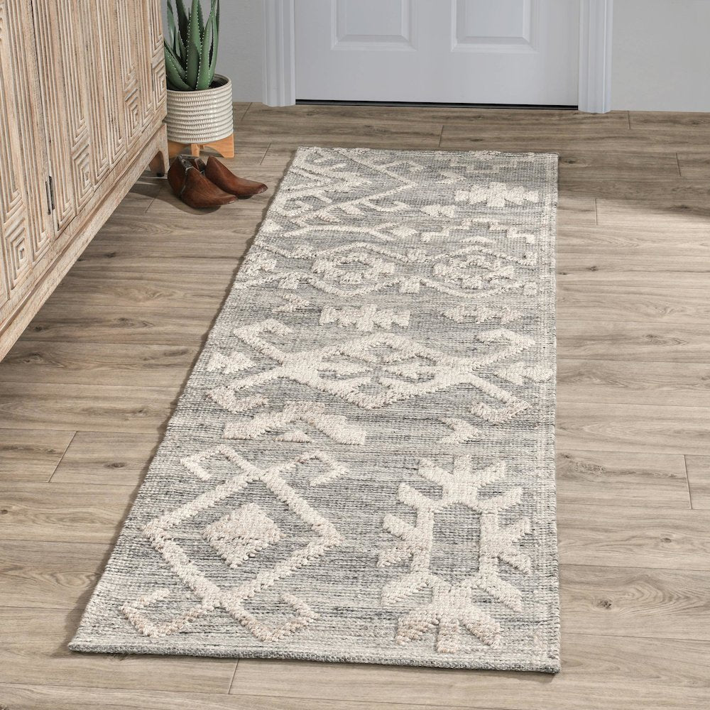 Hoeft Indoor Outdoor Handwoven Gray Multicolor Area Rug by Kosas Home