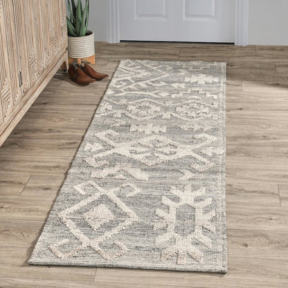 Hoeft Indoor Outdoor Handwoven Gray Multicolor Area Rug by Kosas Home