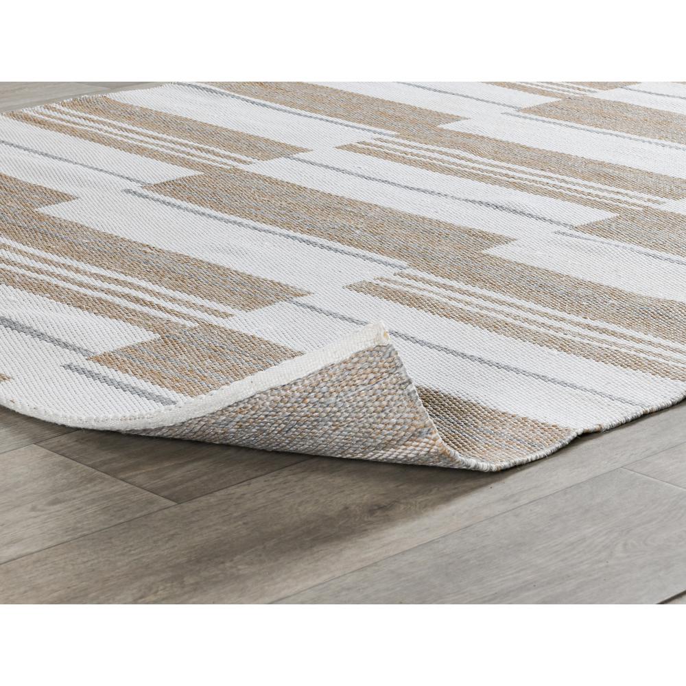 Boulder 2x3 Indoor Outdoor Handwoven Stripe Ivory Area Rug by Kosas Home