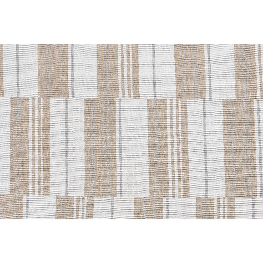 Boulder 8x10 Indoor Outdoor Handwoven Stripe Ivory Area Rug by Kosas Home