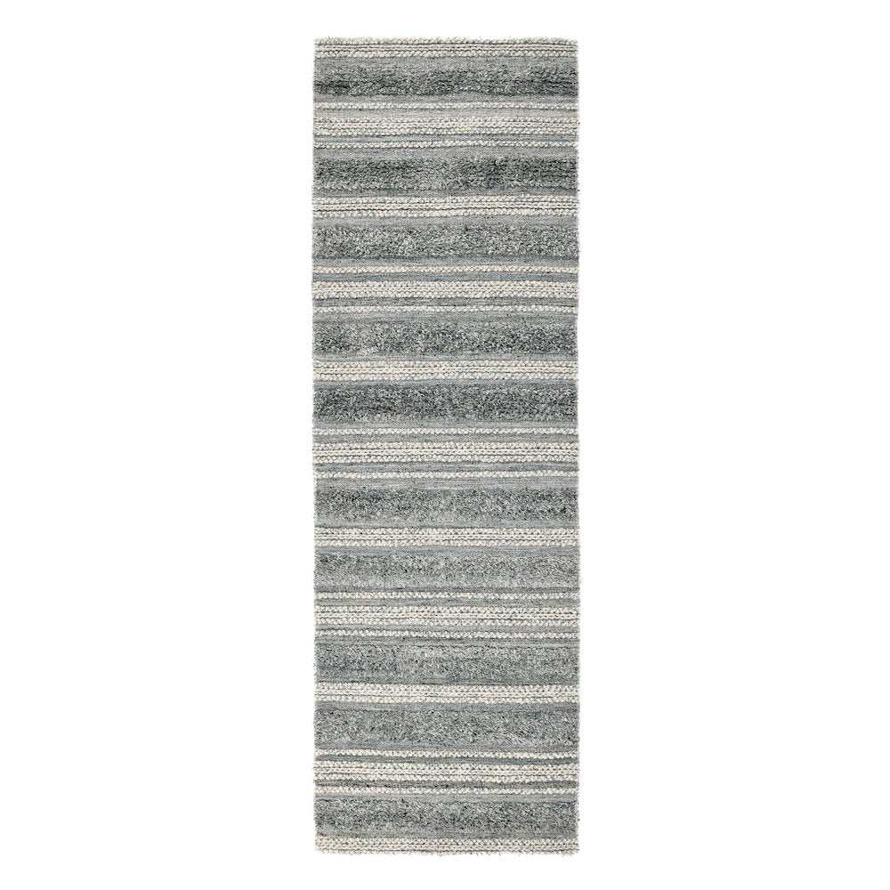 Elko 2.6'x8' Indoor Outdoor Sustainable Fabric Handwoven Blue Accent Rug