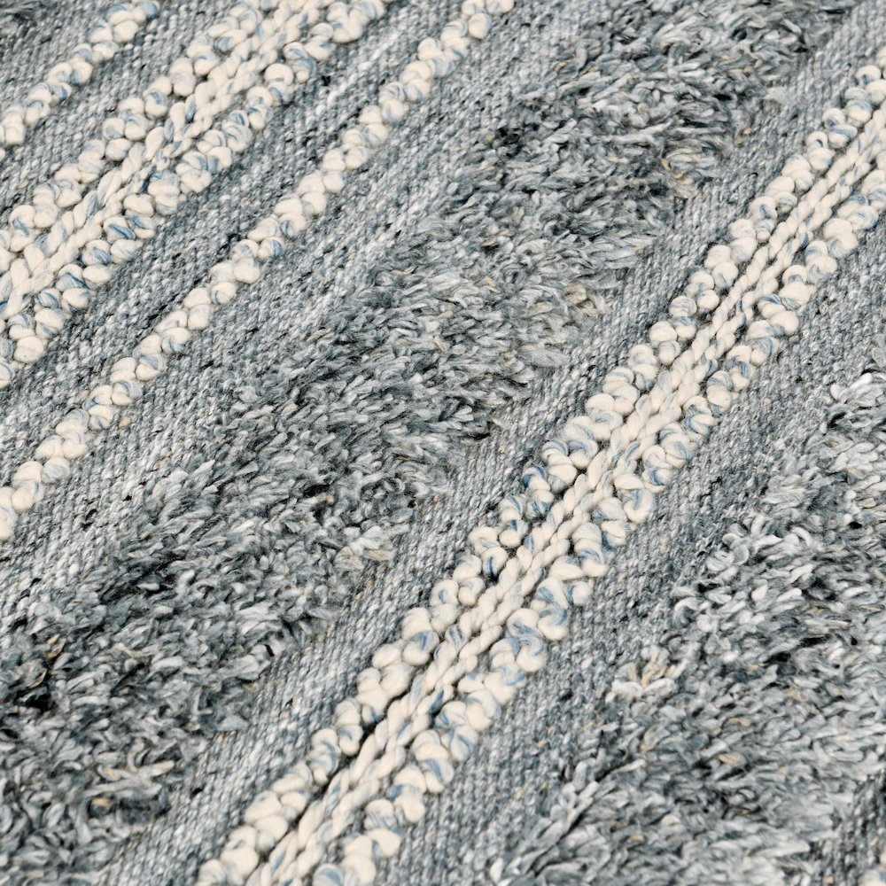 Elko 2.6'x8' Indoor Outdoor Sustainable Fabric Handwoven Blue Accent Rug